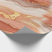 Goud geaderd Sienna Marmer Luxe Kunst Cadeaupapier (Hoek)