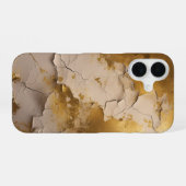 Goud gebarsten iPhone 16 hoesje (Achterkant horizontaal)