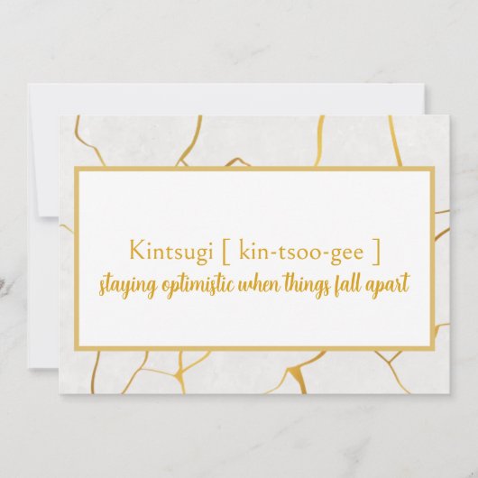 Goud gebarsten kaart (Voorkant)