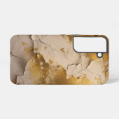 Goud gebarsten samsung galaxy hoesje (Achterkant horizontaal)