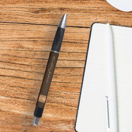 Goud geborduurde elegante naam schrift pen