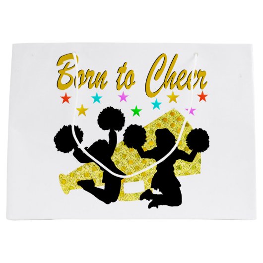 GOUD GEBOREN OM MEGAPHONE CHEERLEADER TE JUICHEN GROOT CADEAUZAKJE (Voorkant)