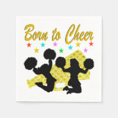GOUD GEBOREN OM MEGAPHONE CHEERLEADER TE JUICHEN SERVETTEN (Voorkant)