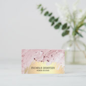 Goud geborsteld | Abstracte moderne kunst Visitekaartje (Staand voorkant)