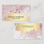 Goud geborsteld | Abstracte moderne kunst Visitekaartje (Voorkant / Achterkant)