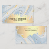 Goud geborsteld | Abstracte moderne kunst Visitekaartje (Voorkant / Achterkant)