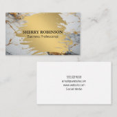 Goud geborsteld | Achtergrond marmer Visitekaartje (Voorkant / Achterkant)