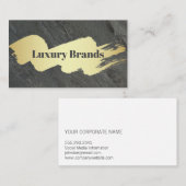 Goud geborsteld | Achtergrond Slate Rock Visitekaartje (Voorkant / Achterkant)