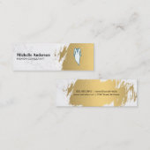 Goud geborsteld | Artiest Wardrobe | Fashionista Mini Visitekaartje (Voorkant / Achterkant)