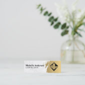 Goud geborsteld | Artiest Wardrobe | Onroerend goe Mini Visitekaartje (Staand voorkant)