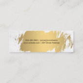 Goud geborsteld | Artiest Wardrobe | Onroerend goe Mini Visitekaartje (Achterkant)