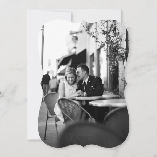 Goud geborsteld beugel Sla de datum op Save The Date (Achterkant)