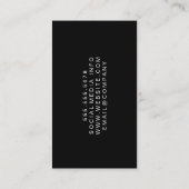 Goud geborsteld | bruin leder visitekaartje (Achterkant)