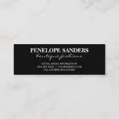 Goud geborsteld en gevlekt mini visitekaartje (Achterkant)