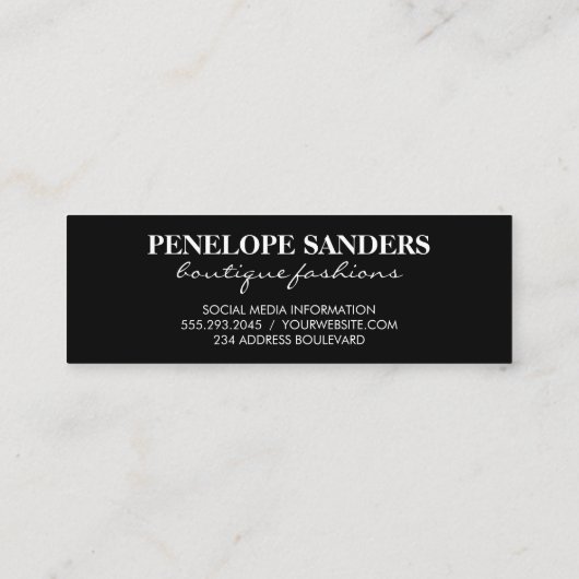 Goud geborsteld en gevlekt mini visitekaartje (Achterkant)