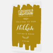 Goud geborsteld geschilderd Nikkah Acryl bord (Hoek)