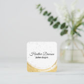 Goud geborsteld / Gespikkeld Vierkante Visitekaartje (Staand voorkant)