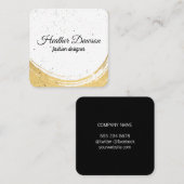 Goud geborsteld / Gespikkeld Vierkante Visitekaartje (Voorkant / Achterkant)