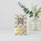 Goud geborsteld | Gevulde opvulmateriaal Visitekaartje (Staand voorkant)