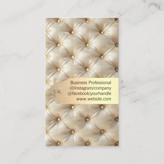 Goud geborsteld | Gevulde opvulmateriaal Visitekaartje (Achterkant)