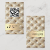 Goud geborsteld | Gevulde opvulmateriaal Visitekaartje (Voorkant / Achterkant)