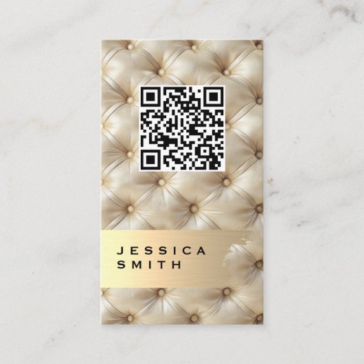 Goud geborsteld | Gevulde opvulmateriaal Visitekaartje (Voorkant)