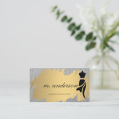 Goud geborsteld | Glitter Glans | Mode Visitekaartje (Staand voorkant)