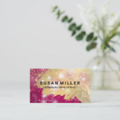 Goud geborsteld | Glitter | Star Dust Visitekaartje (Staand voorkant)