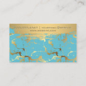 Goud geborsteld | Goud Teal Visitekaartje (Achterkant)