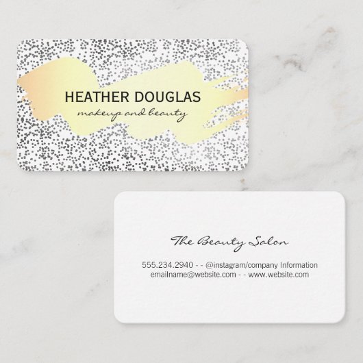 Goud geborsteld / Goudgespeculeerd Visitekaartje (Voorkant / Achterkant)