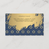 Goud geborsteld | Hexagon Pattern Designer Visitekaartje (Achterkant)