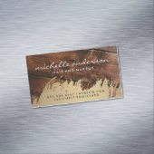 Goud geborsteld | Hout Magnetisch Visitekaartje (Voorbeeld)