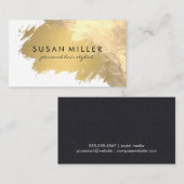 Goud geborsteld leder Gouden Metallic II Visitekaartje (Voorkant / Achterkant)