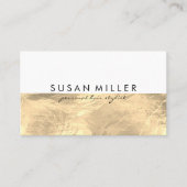 Goud geborsteld leer Gouden Metallic Kleurenblok Visitekaartje (Voorkant)