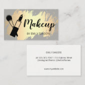 Goud geborsteld / make-up visitekaartje (Voorkant / Achterkant)