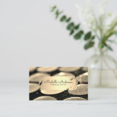 Goud geborsteld | Makeup Palette | Beauticien Visitekaartje (Staand voorkant)