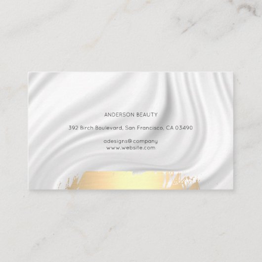 Goud geborsteld | Makeup Palette | Zijderzijde Visitekaartje (Achterkant)