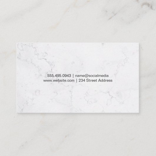 Goud geborsteld | Marmer | Makelaar Visitekaartje (Achterkant)