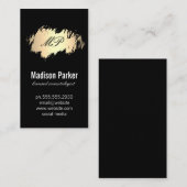 Goud geborsteld met zwart visitekaartje (Voorkant / Achterkant)