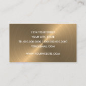 Goud geborsteld metaal glans visitekaartje (Achterkant)