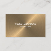 Goud geborsteld metaal glans visitekaartje (Voorkant)