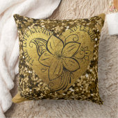 Goud Geborsteld Metaal Glitter Nieuw Wed Love Kussen (Deken)