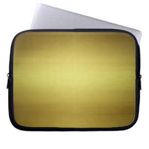 Goud geborsteld metaal laptop sleeve
