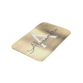 Goud geborsteld Metaal Monogram Naam en Initiaal Badmat (Gekanteld)