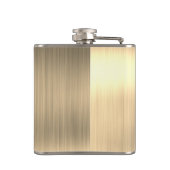 Goud geborsteld Metaal Monogram Naam en Initiaal Heupfles (Achterkant)