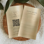 Goud Geborsteld Metaal QR Code Oorbel Display Kaar Visitekaartje