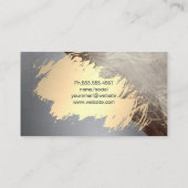 Goud geborsteld modern stijlvol visitekaartje (Achterkant)