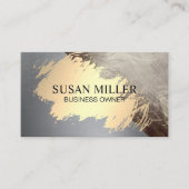 Goud geborsteld modern stijlvol visitekaartje (Voorkant)