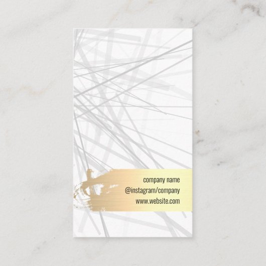 Goud geborsteld | Salon Shears Visitekaartje (Achterkant)