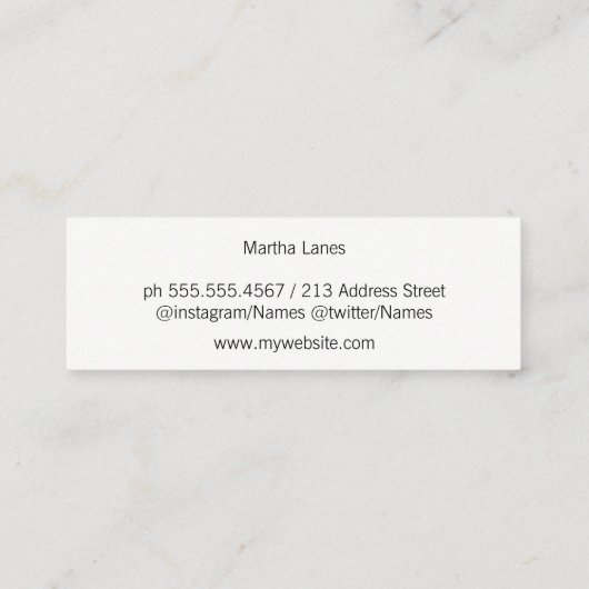 Goud geborsteld / Stylist Mini Visitekaartje (Achterkant)